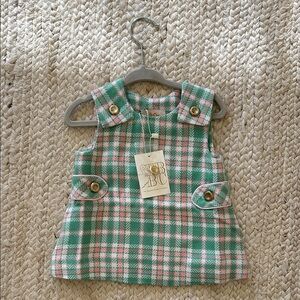 TBBC Janie Jumper Putney plaid / Palm Beach pink green size 6-12M